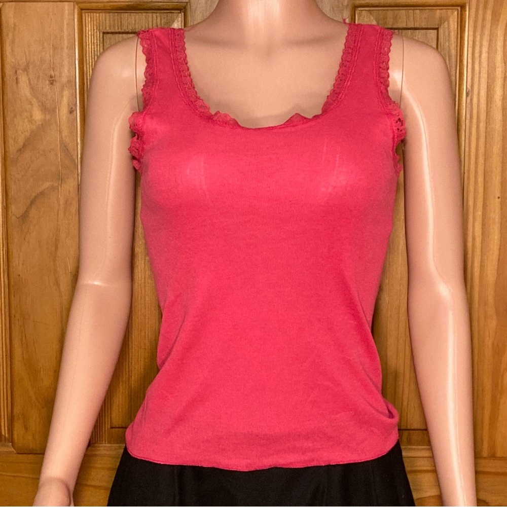 NWOT Variety Import Vintage 80s Tank Top Pink Size M Medium